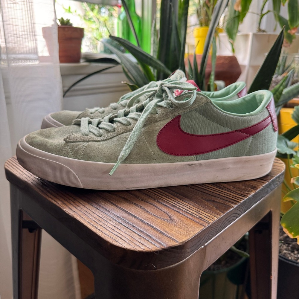 Nike SB Blazer Low GT Grant Taylor Enamel Green Red Mens 14 Sneaker